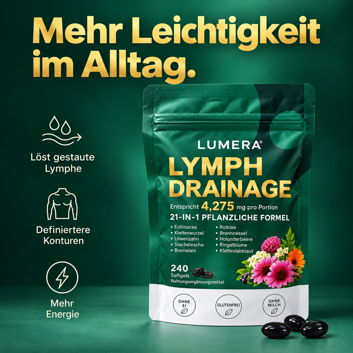 Lumera Lymph-Drainage Softgels.