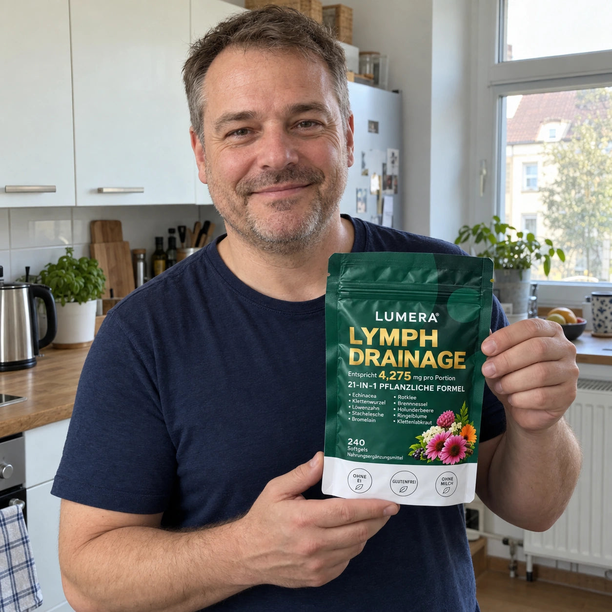 Mann mit LUMERA Softgels